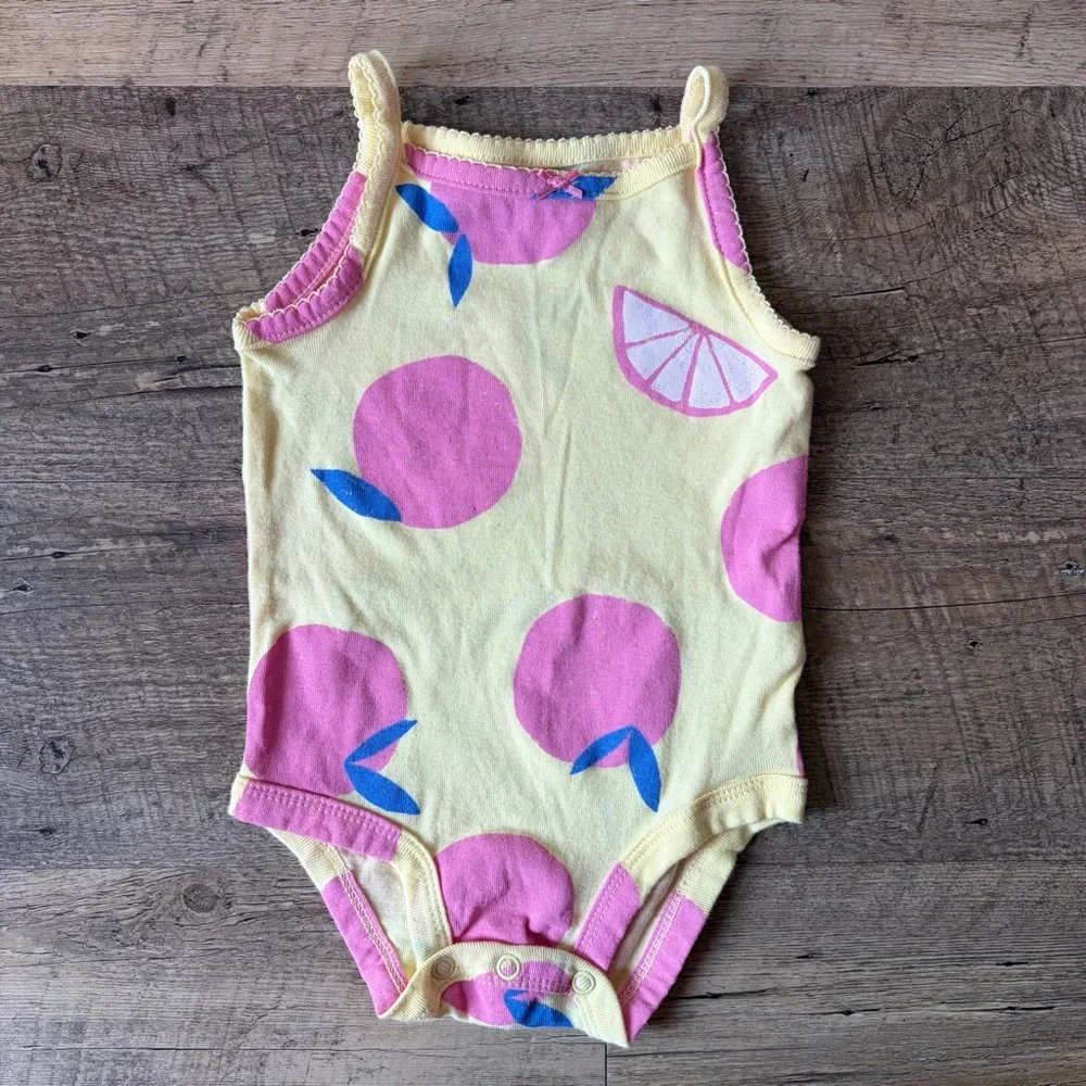 Carter’s 9M Yellow Fruit Print Bodysuit
